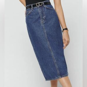 Reformation Long Denim Skirt